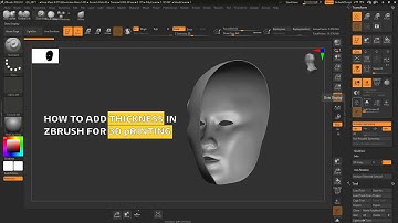 How To Add Thickness in Zbrush for 3d printing