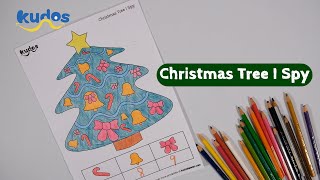 Fun and Easy Printable Game for kids - Christmas Tree I spy