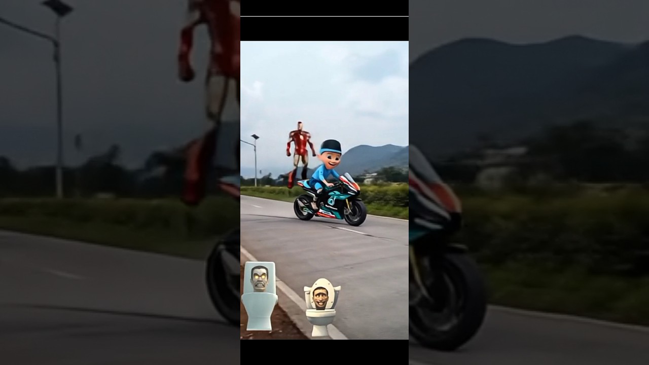 edit photo skibidi toilet || Upin goes to ride moto gp#editing #upinipin #skibiditoilet #ironman