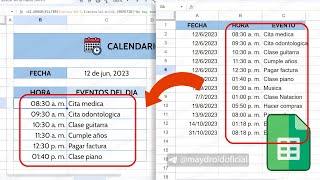 Cómo crear una Agenda Personal en Google Sheets / Cómo usar la función FILTER en Google Sheets Cómo crear una Agenda Personal en Google Sheets / Cómo usar la función FILTER en Google Sheets