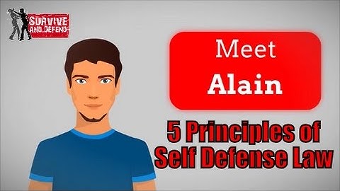 5 Principles of Self Defense Law - Self-Defense Tip with Alain Burrese