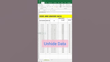 How to hide data in ms excel #youtubeshorts #excel #exceltips #ytshort #shorts