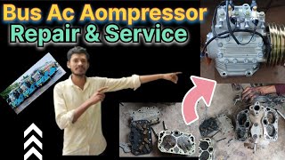 Bock Ac Compressor repair || bitzer compressor Service || bus ac Compressor not working || bus hVAC
