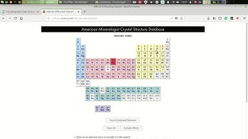 American Mineralogist Crystal Structure Database - Basic Search example