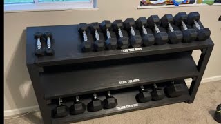 1,200 lb Capacity Dumbell Weight Rack Build 575 lb