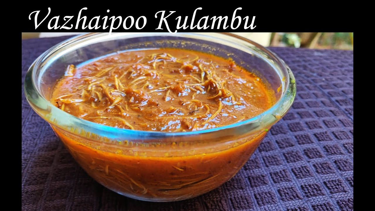 Vazhaipoo Kulambu in Tamil with English Subtitles / Banana flower gravy /  Saiva nethili kulambu | Sugi