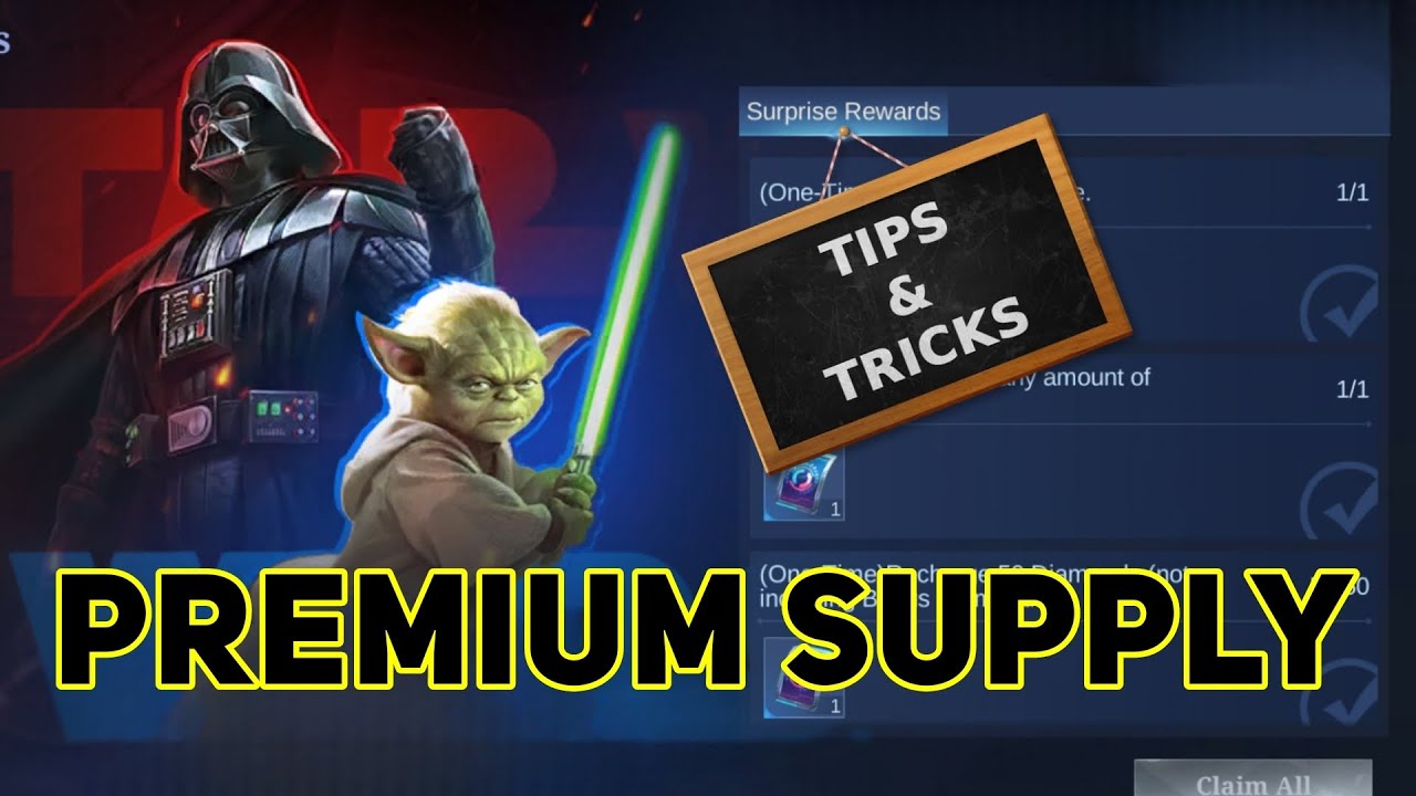 STAR WARS EVENT PREMIUM SUPPLY TIPS & TRICKS MOBILE LEGENDS 
