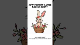 Draw a Cute Easter Bunny – Fun & Easy Bunny Drawing for Kids 🐣✏️ #shortsforkids  #artforkids