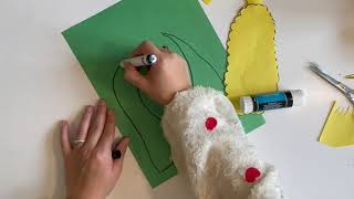 how to make a craft corn from paper for kids _ كيف تصنع نشاط الذرة للاطفال من الورق