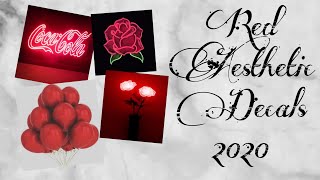 Red Aesthetic Decals 2020~Roblox Bloxburg
