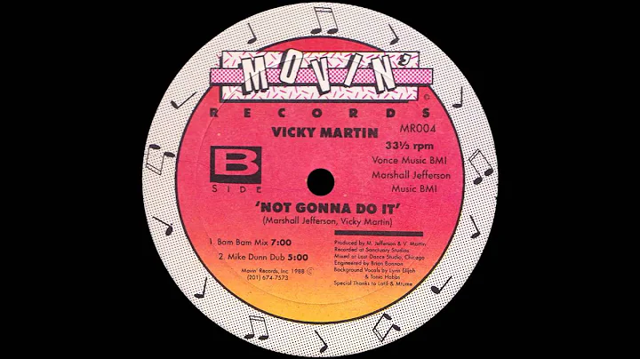 Vicky Martin - Not Gonna Do It (Bam Bam Mix)