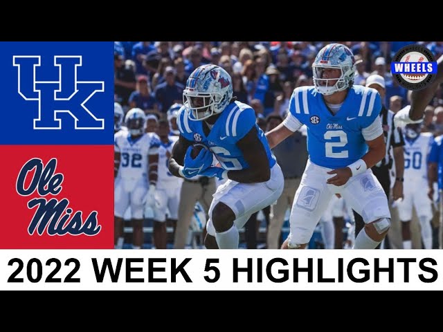 #7 Kentucky vs #14 Ole Miss Highlights | College Football Week 5 | 2022 College Football Highlights