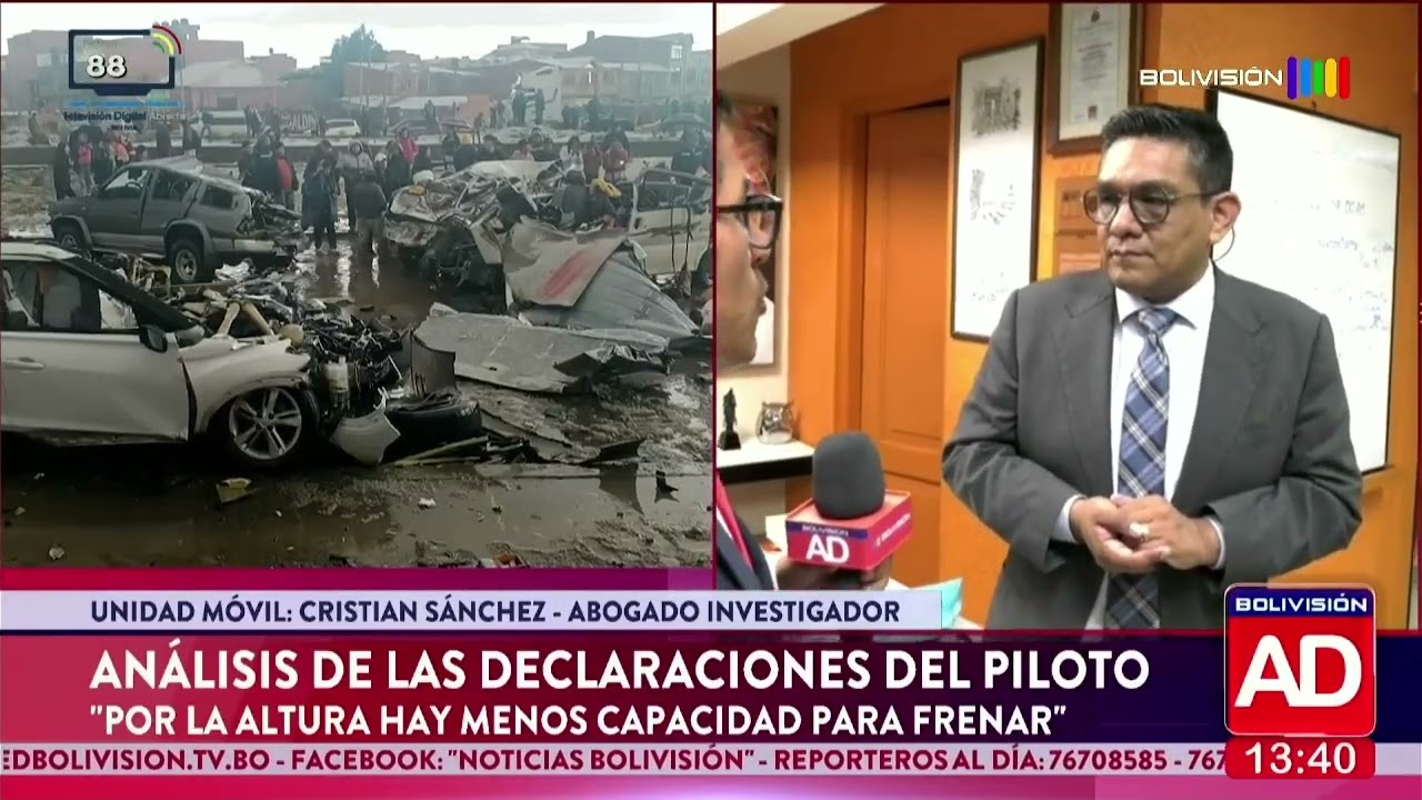Analizan declaración del piloto a cuatro días del accidente aéreo