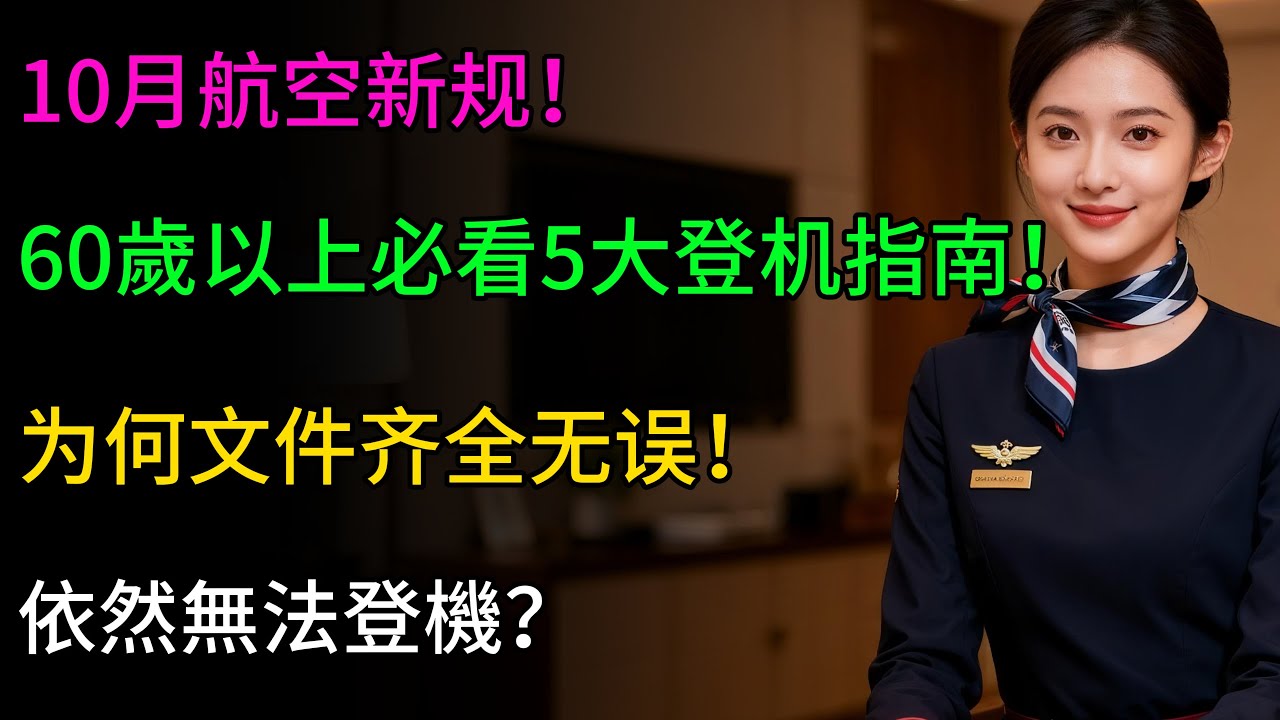 10月航空新规！60歲以上必看5大登机指南！为何文件齐全无误！依然無法登機？#生活經驗 #百科密码 #科普 #旅遊tips #晚年智慧 #晚年生活 #智慧人生