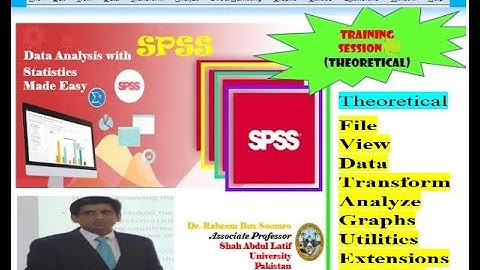 Getting familiar with SPSS Menus and Icons (Theoretical Overview)