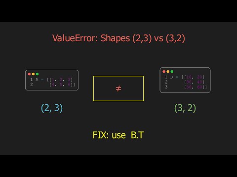 Fix NumPy ValueError operands could not be broadcast together with shapes (2,3), (3,2)