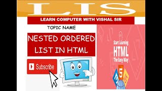 nested ordered list html | how to create nested ordered list in html | html tutorial | List in html