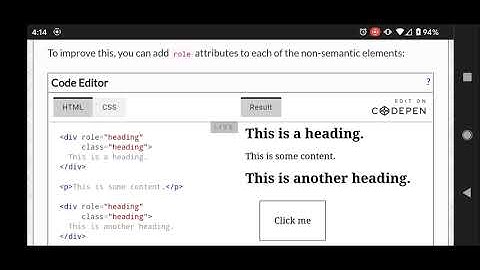 Accessibility - ARIA Roles