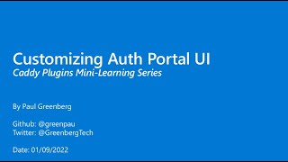 Customizing Caddy Auth Portal UI