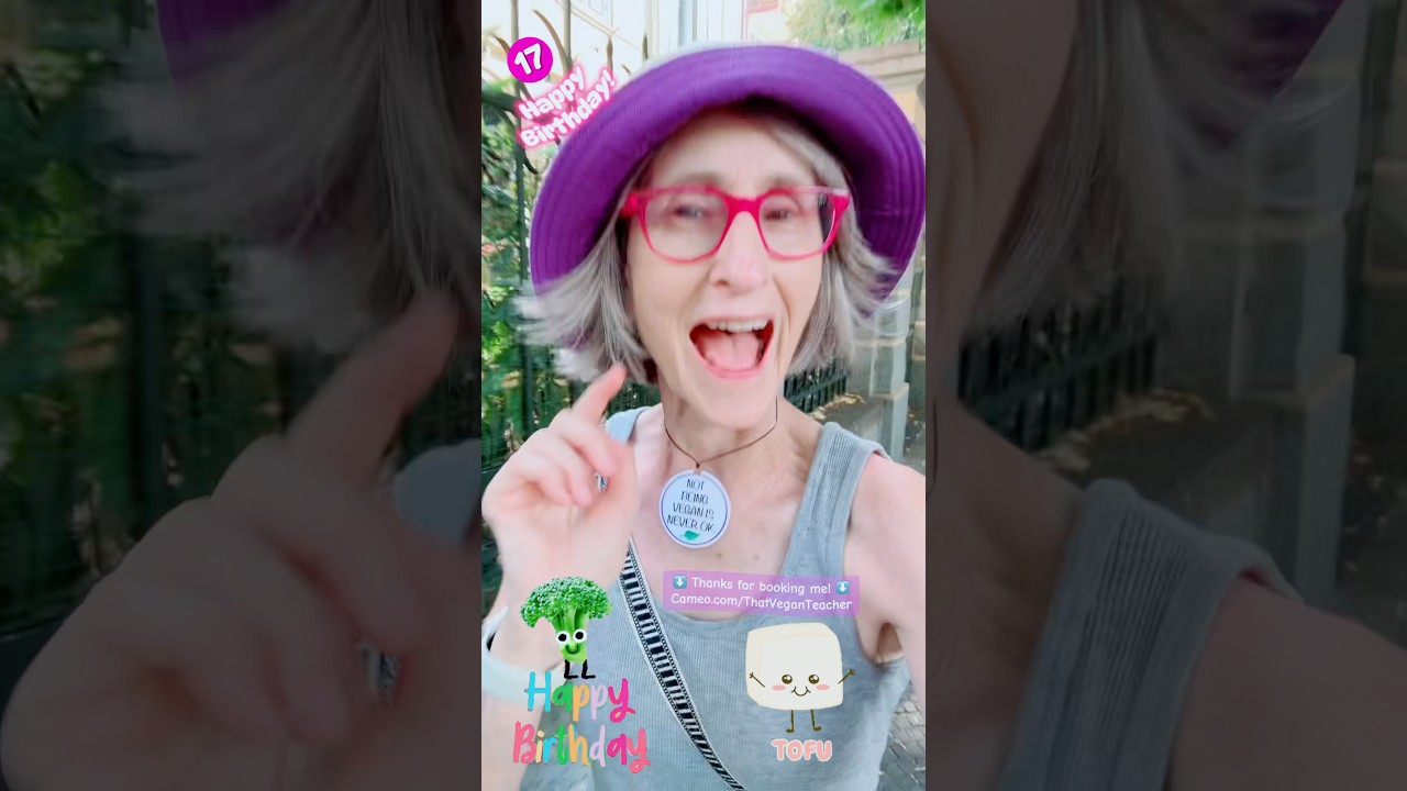 Thank you for booking me on cameo.com/ThatVeganTeacher