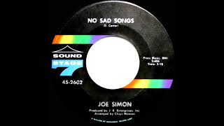 1968 Joe Simon - No Sad Songs (mono 45)