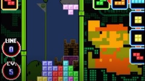 Mario in tetris (Tetris DS)