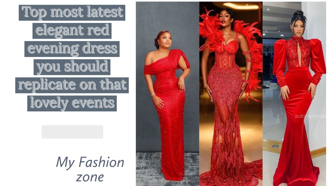 Top most latest elegant red evening dress you should replicate on that