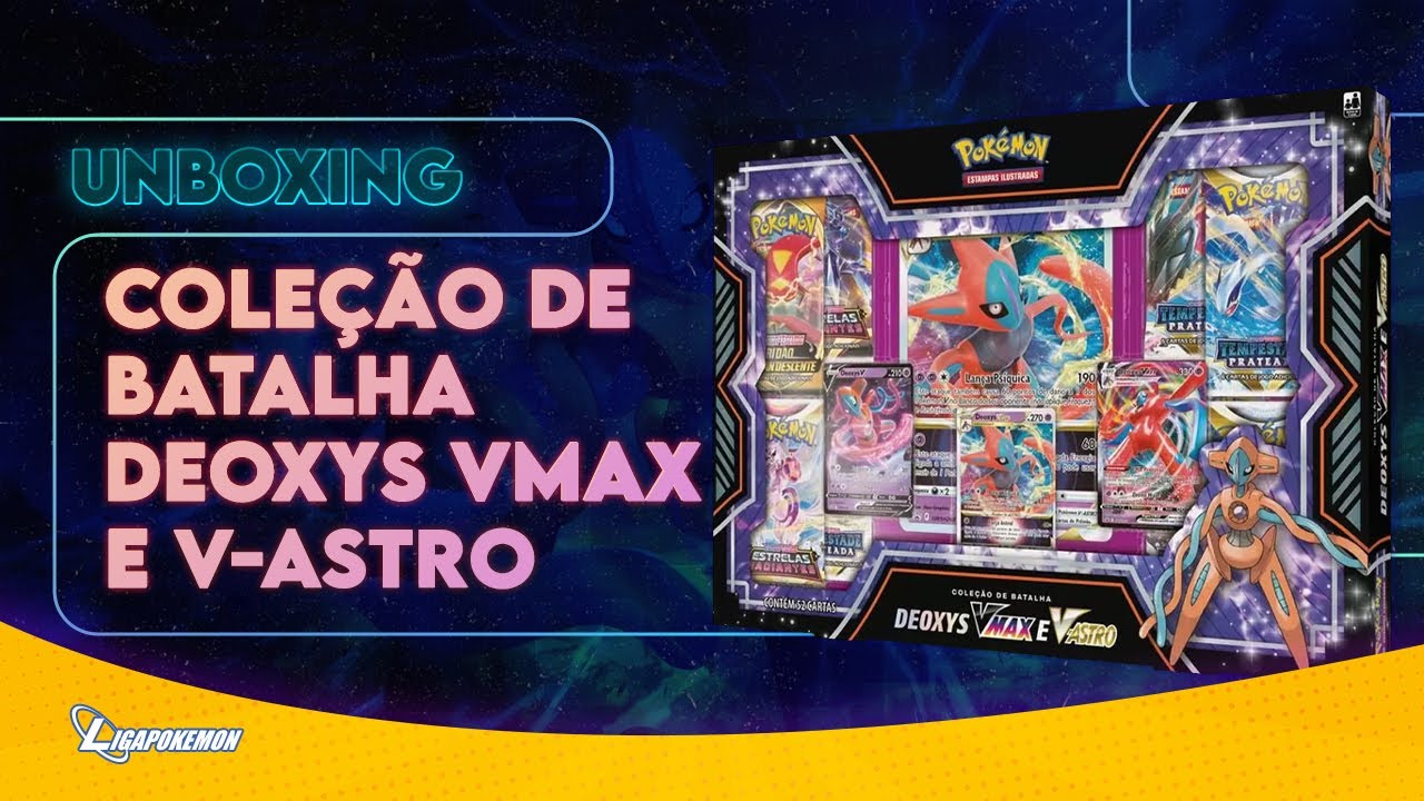 Box Pokémon Coleção de Batalha DEOXYS VMAX e V-ASTRO - 3 Promos Inéditas! -  TIUSAM 