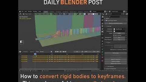 Convert Rigid Bodies to Keyframes in Bleder