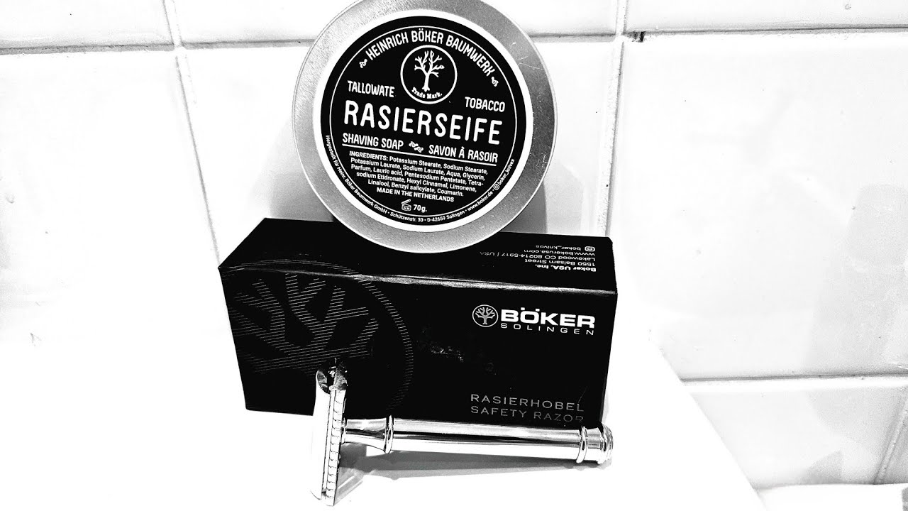 Böker Safety Razor Clasdic 2. Böker Tobacco Shaving Soap. UKWSS Alpha Brush.