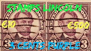 Stamps Most expensive Abraham Lincoln 3 cents purple 1923/1929 josershina in world