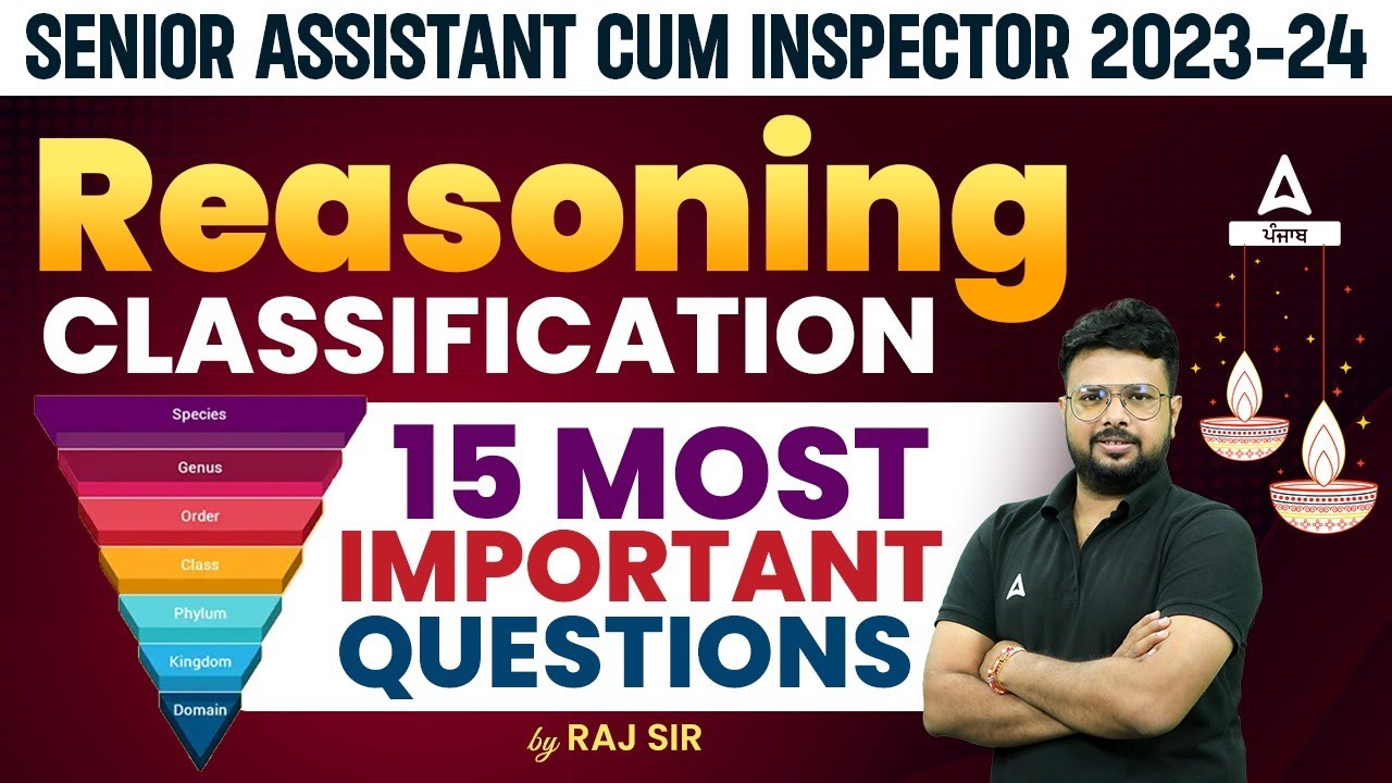 PSSSB Senior Assistant, Inspector 2023 | Reasoning | Classification ...