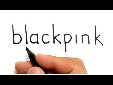 Wow Menggambar Wajah Personil Black Pink Dengan Kata Black Pink