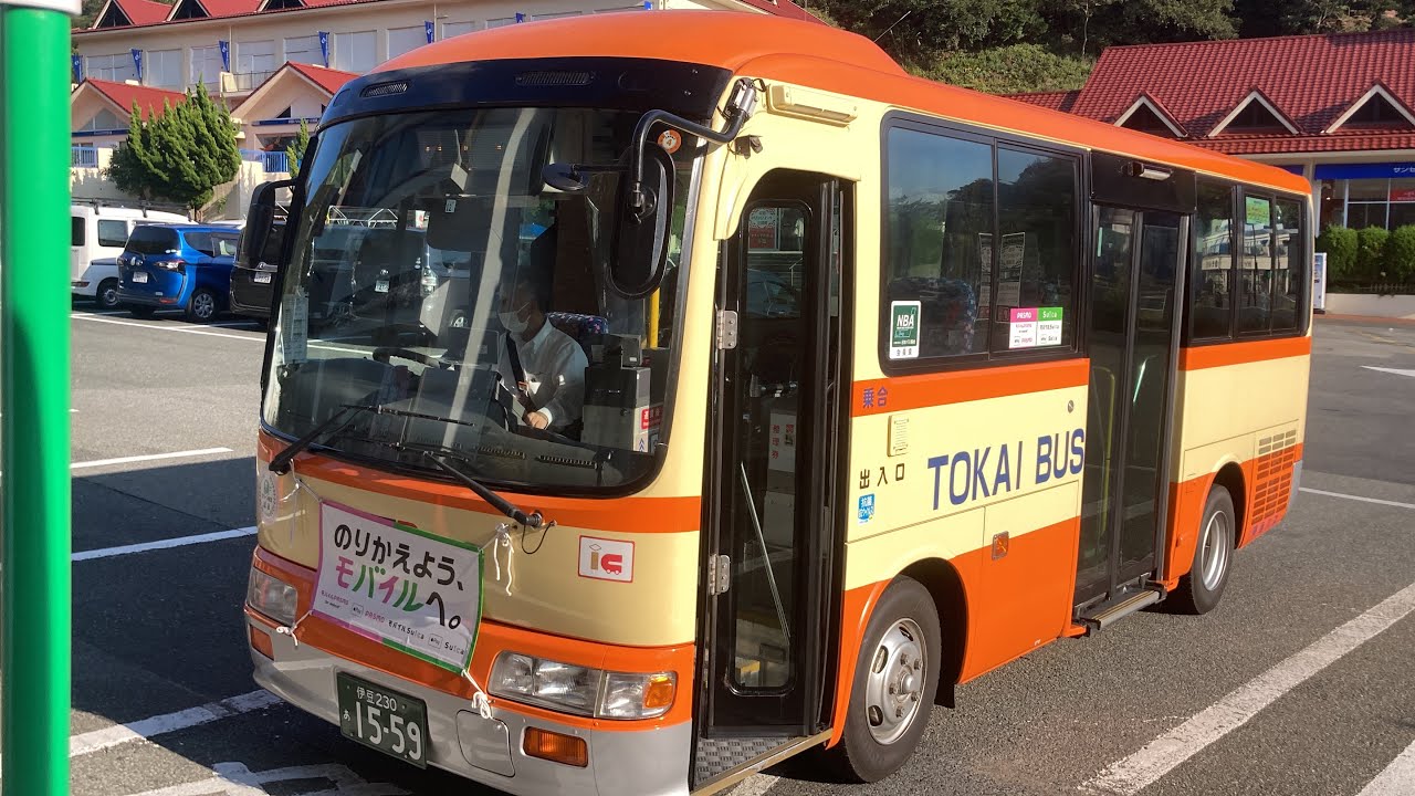 東海バス(伊豆)車窓 伊豆急下田駅→子浦・堂ヶ島/ W69系統(下賀茂経由)下田駅1300発