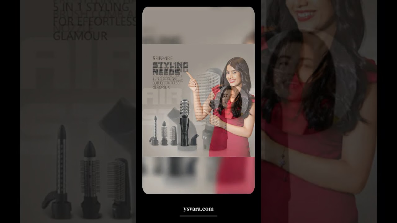 Havells 1000 Watts Air Care Volumizer Hair Dryer | Pre-Styling Half Brush, Stylish Curlers, Smoot...