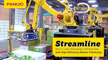 High-Throughput Multi-Line Palletizing with FANUC Robots