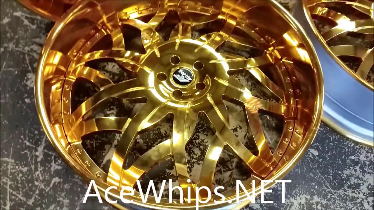 Gold Plated 30" Amani Rims In the Lab At WTW YouTube