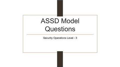 ASSD(PSCOD) model questions