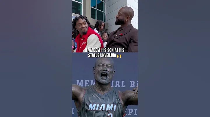 Dwyane Wade with his son Zaire taking in the moment 🥲 (via @MiamiHEAT)