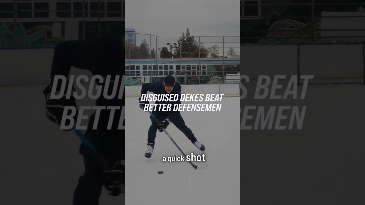 DISGUISED DEKES BEAT BETTER DEFENSEMEN #hockeycoaching #hockeytraining