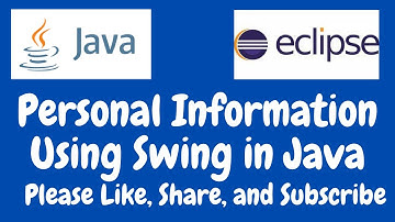 Personal Information Using Swing in Java