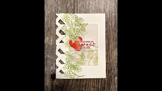 Stampin' Up! Braided/Lattice card, using the Sweet Strawberry bundle