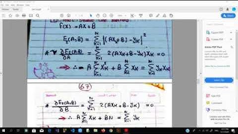 Least square method Linear function part 1