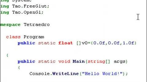 OPENGL-DIBUJADO DE UN TETRAEDRO PARTE 1