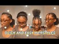 4 EASY HAIRSTYLES FOR NATURAL HAIR + EDGES 😱