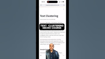 Text Clustering Micro-course  @datajarvis