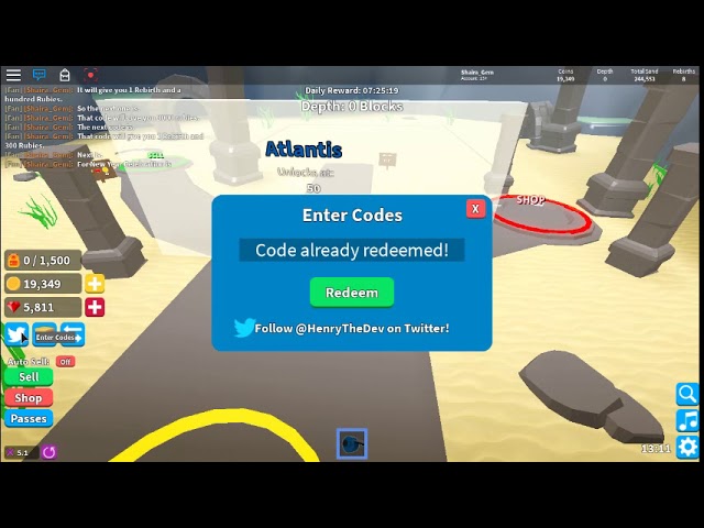 Treasure Hunt Simulator All Working Codes 2019 Youtube - henry the dev roblox twitter codes 2019