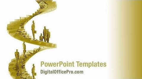 Climbing Corporate Ladder PowerPoint Template Backgrounds - DigitalOfficePro #08826W