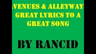 Rancid  avenues and alleyways lyrics