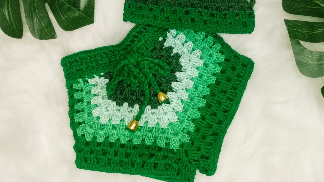 Shorts blogueira infantil em crochê